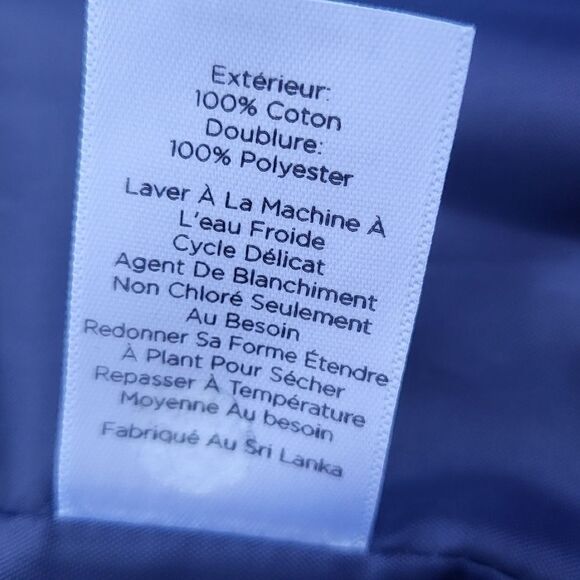 Talbots navy cotton blazer with nautical anchor buttons. 100% cotton career wear - Picture 7 of 11